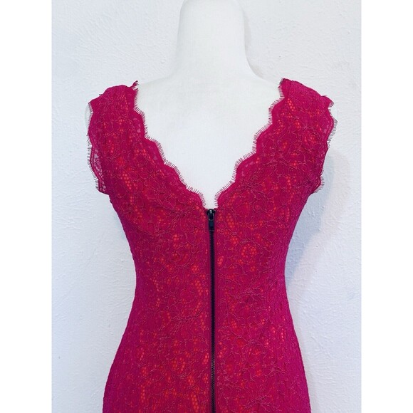 ADRIANNA PAPELL Women’s Size 8 Laced Sheath Evening Dress Boat Neck Ocassion - Picture 9 of 15